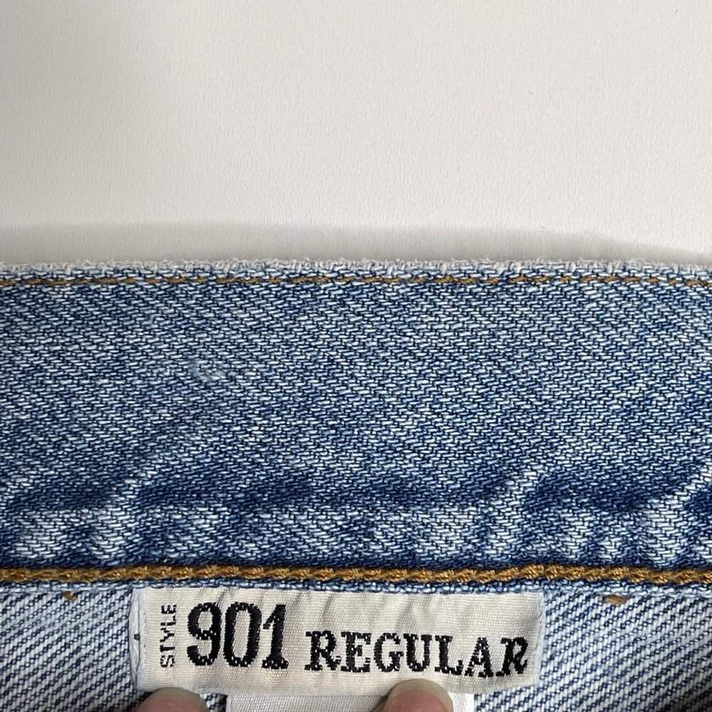 Replay 901 Regular Blue Jeans Button Fly 36 - Picture 6 of 11